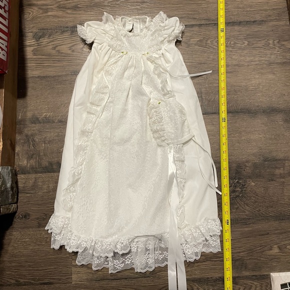 Dresses Vintage Baptism Christening Gown With Hat Up To 3 Mos Poshmark